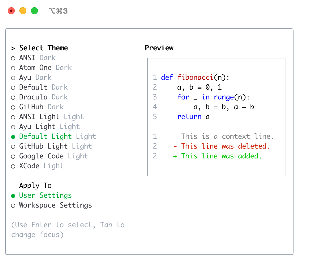 Default Light 主题