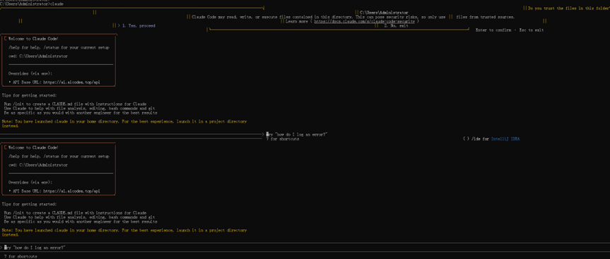 Claude Code 运行界面