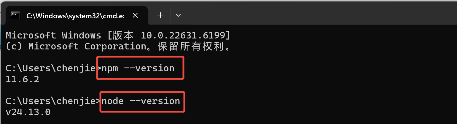 Node.js 安装验证